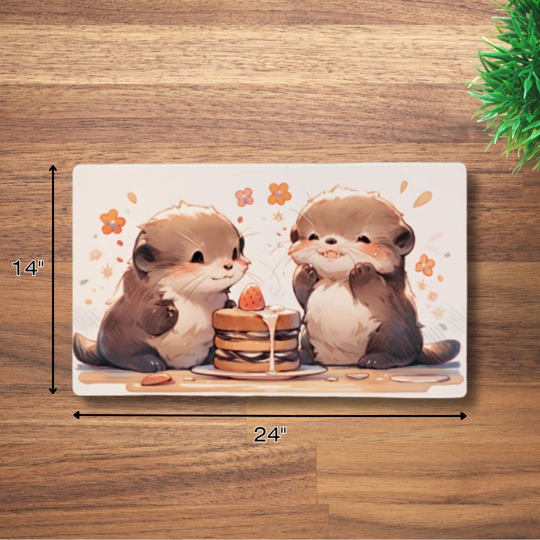 Pancake Feast Otters Deskmat