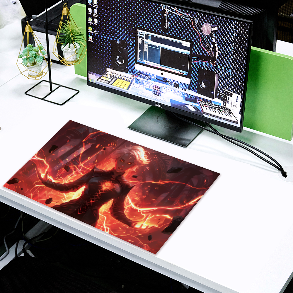 Red Lightning Sorceress Deskmat