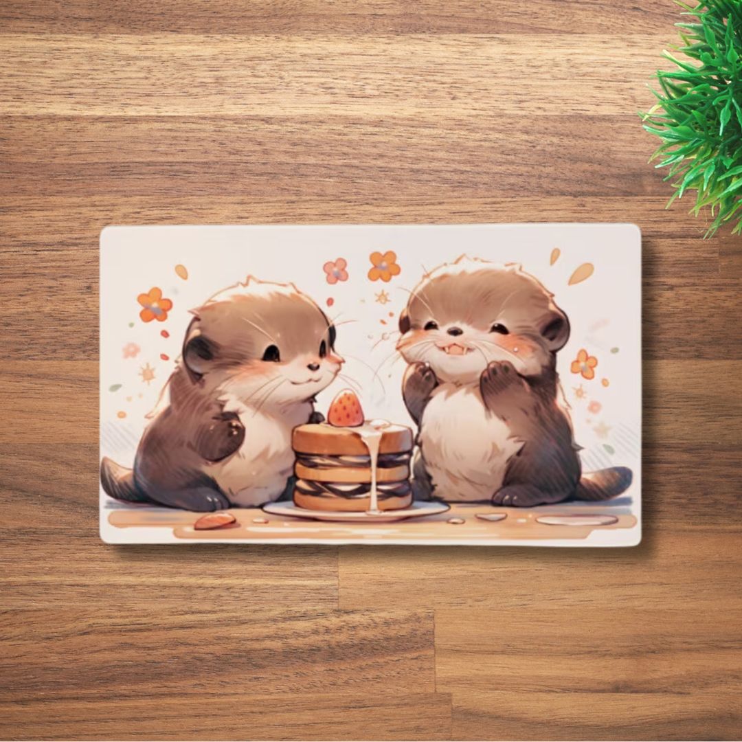 Pancake Feast Otters Deskmat