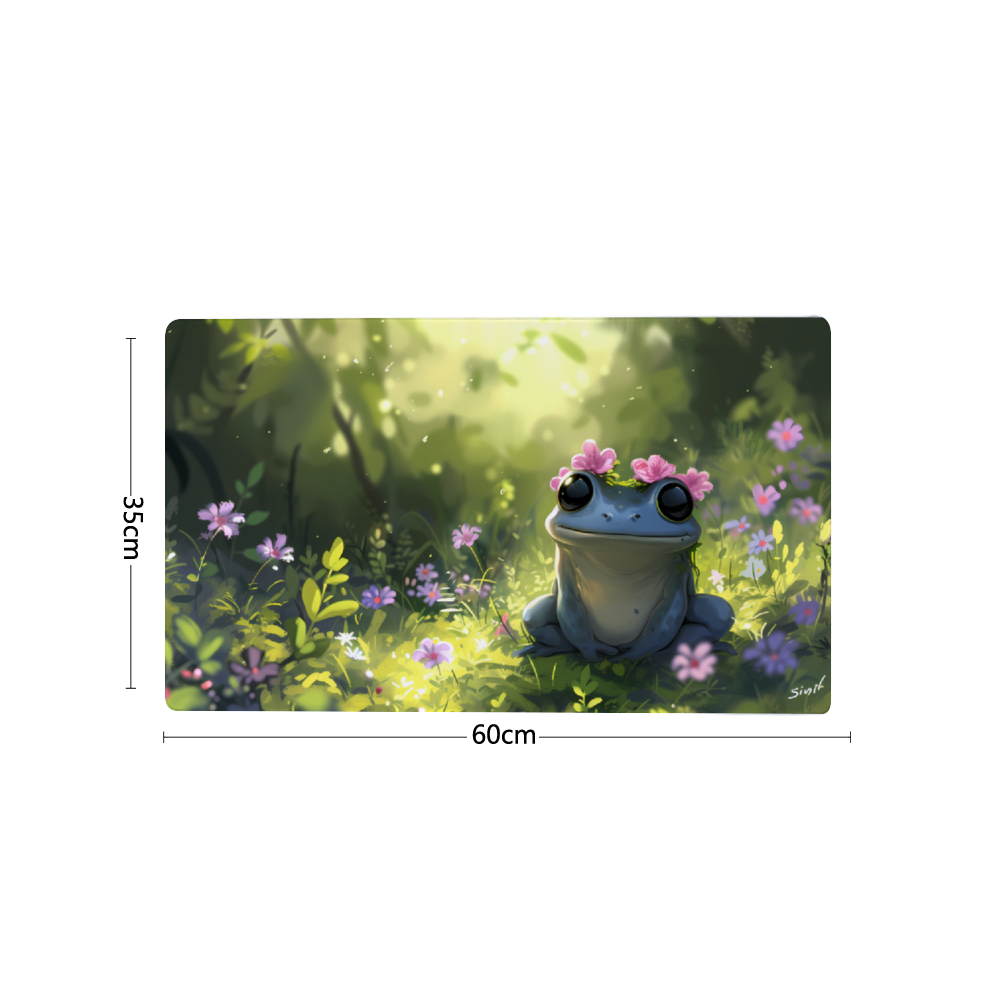 Forest Frog Haven Desk Mat