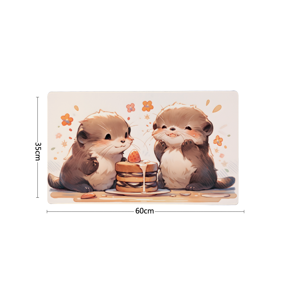 Pancake Feast Otters Deskmat