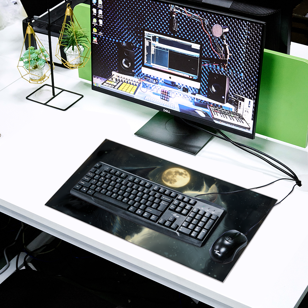 Moonlit Gaze Desk Mat