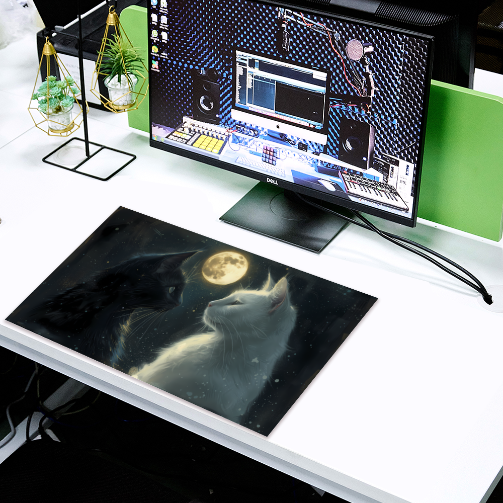 Moonlit Gaze Desk Mat