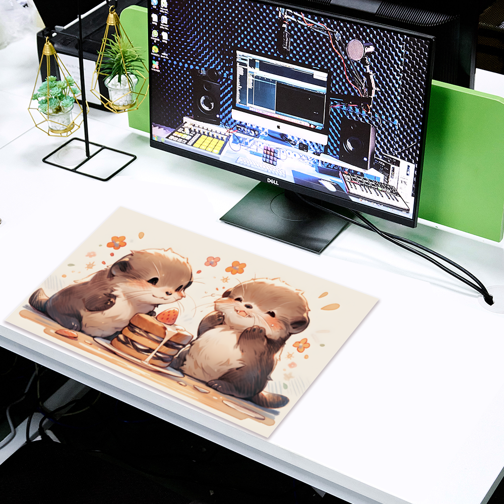 Pancake Feast Otters Deskmat