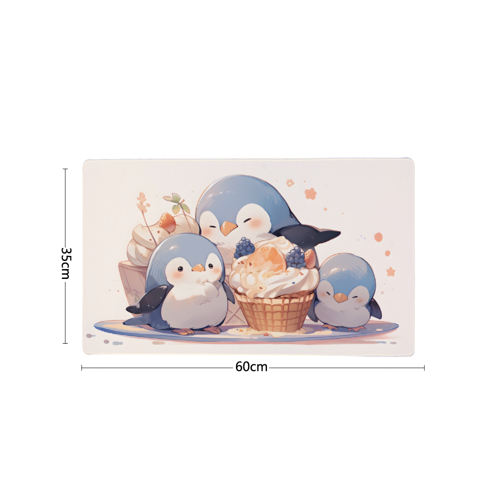 Thảm chơi tiệc cupcake Penguin