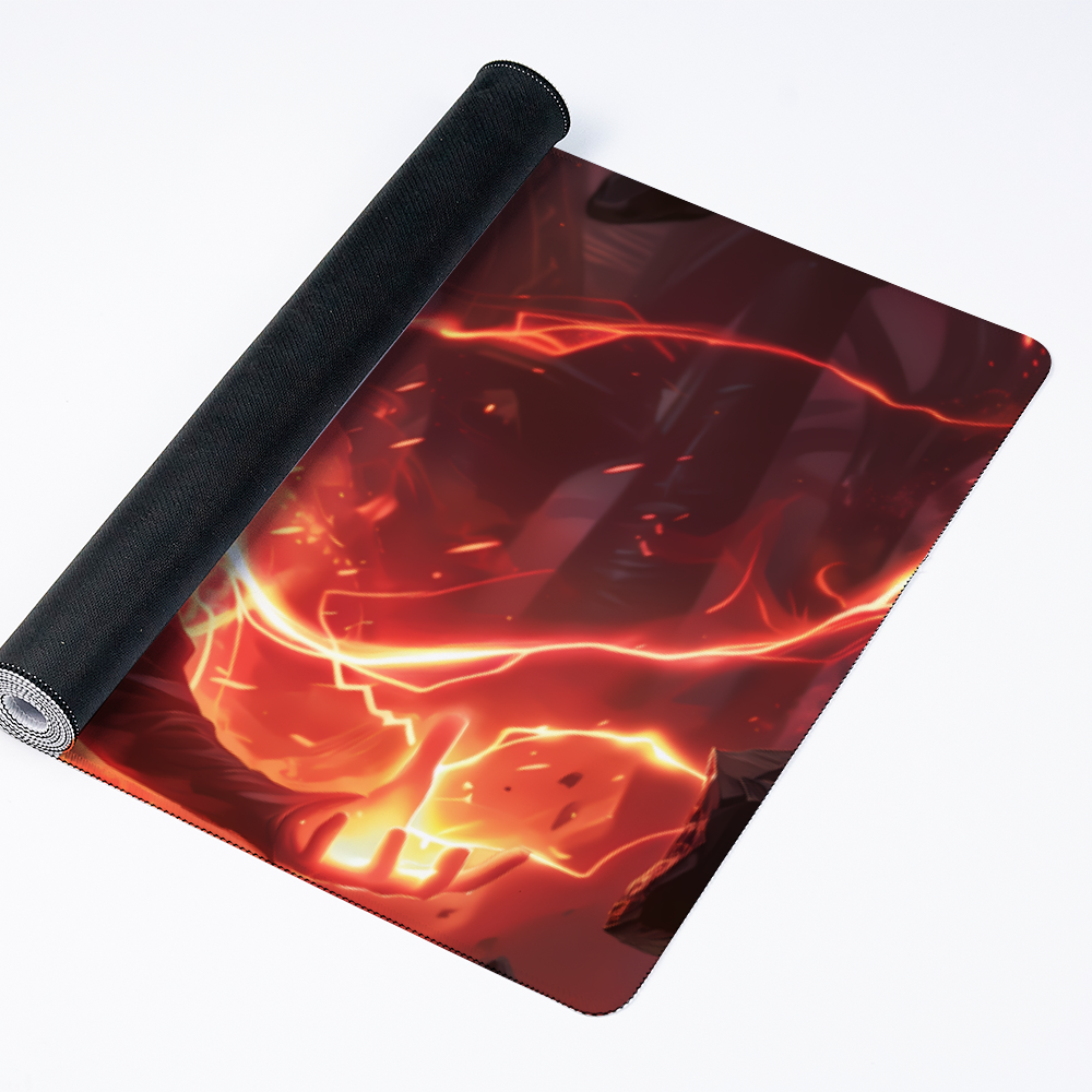 Red Lightning Sorceress Deskmat