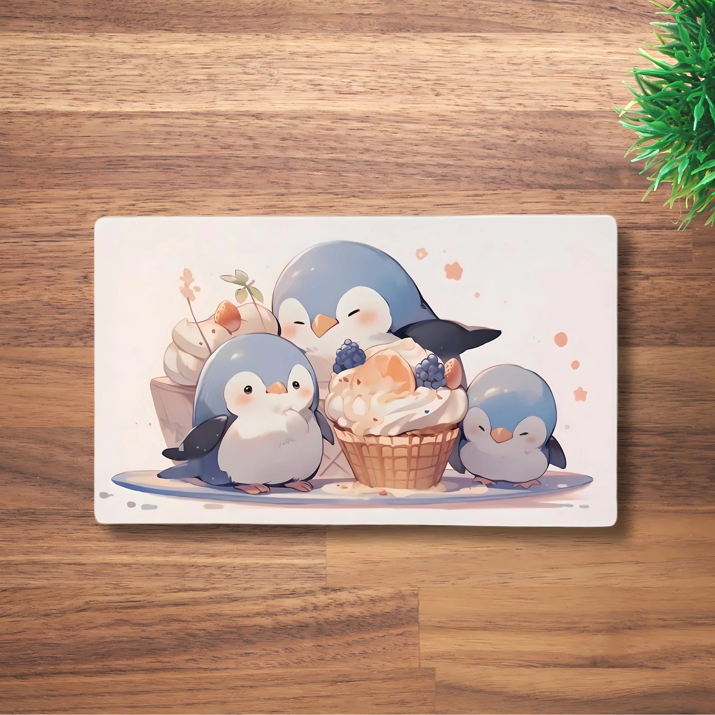 Thảm chơi tiệc cupcake Penguin