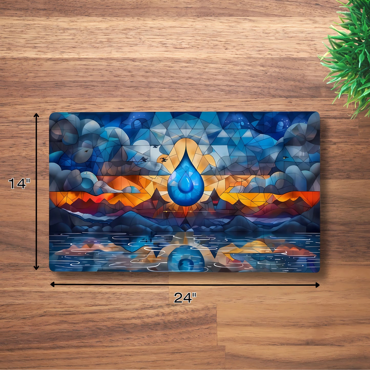 Tấm lót chuột cao su chống trượt tùy chỉnh cho bàn làm việc 18" x 14"/24" x 14"/31" x 12"
