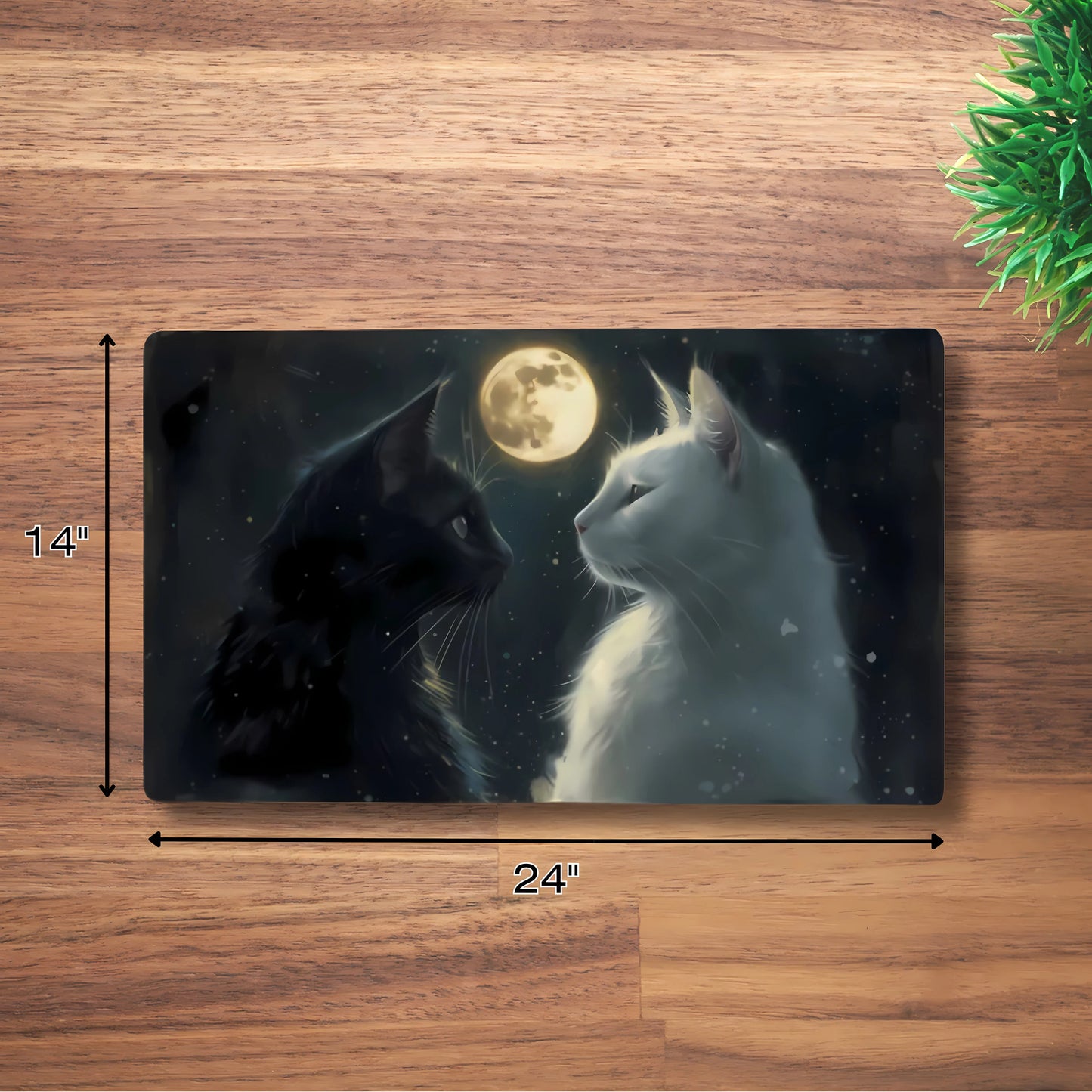 Moonlit Gaze Desk Mat