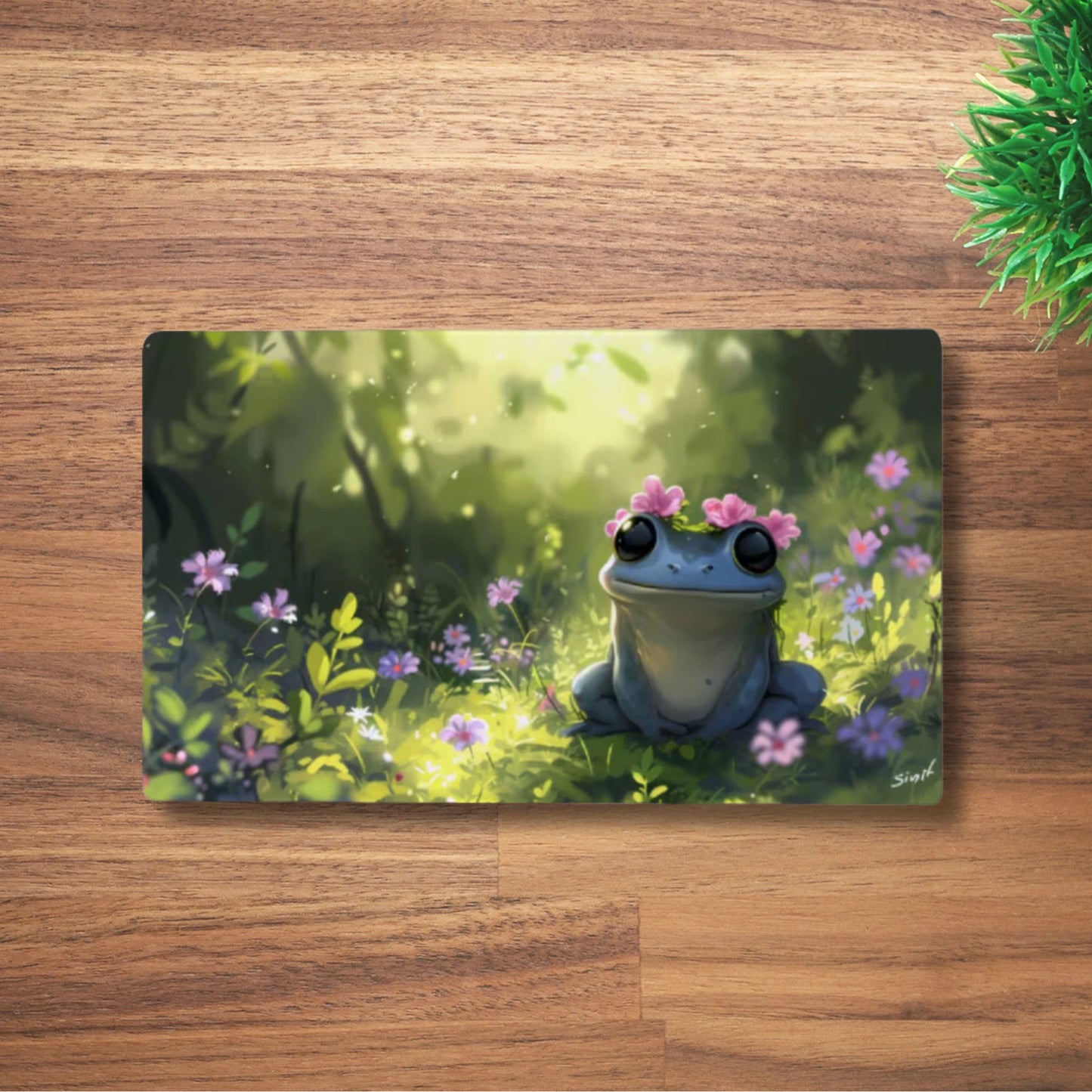 Forest Frog Haven Desk Mat