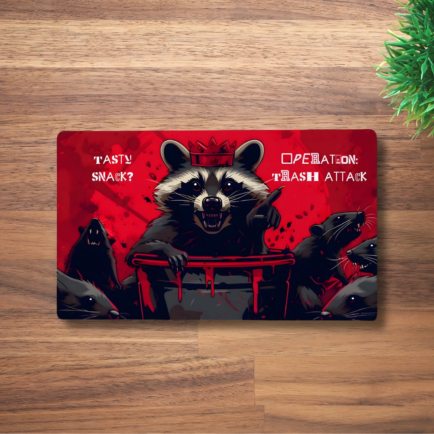 Trash King Raccoon Playmat