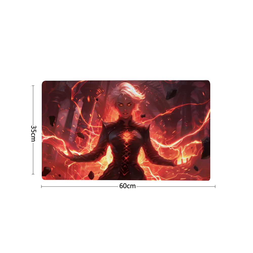 Red Lightning Sorceress Playmat